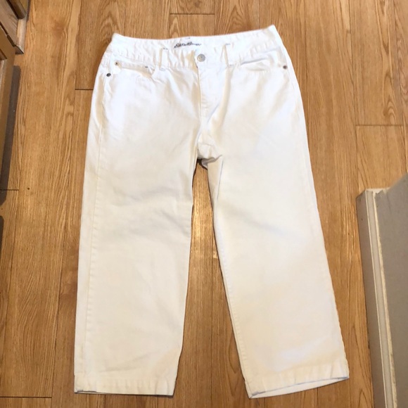 Y2K Eddie Bauer Capri white jeans - Picture 2 of 4